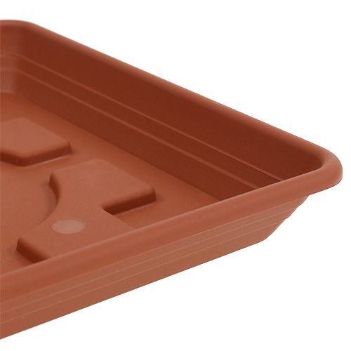 Itens Base para copos Lara quadrada 25cm x 25cm terracota, 1p