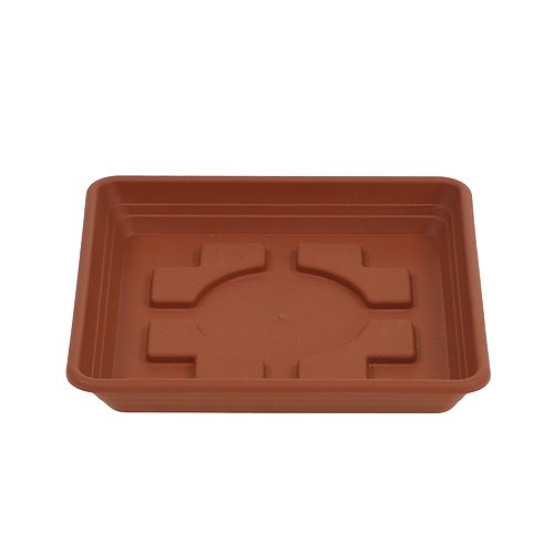 Floristik24 Base para copos Lara quadrada 16cm x 16cm terracota, 1p