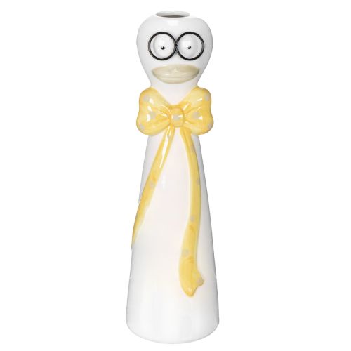 Vaso em formato de pato com design fofo para decoração de mesa divertida, 24 cm, conjunto com 2 peças.