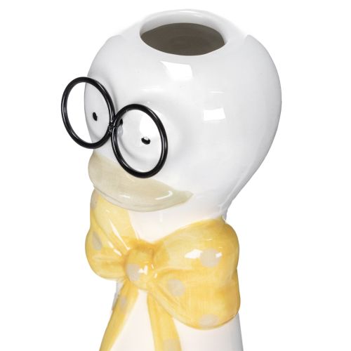 Itens Vaso em formato de pato com design fofo para decoração de mesa divertida, 24 cm, conjunto com 2 peças.