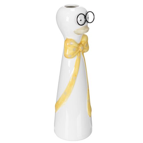 Itens Vaso em formato de pato com design fofo para decoração de mesa divertida, 24 cm, conjunto com 2 peças.