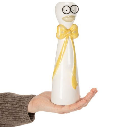 Itens Vaso em formato de pato com design fofo para decoração de mesa divertida, 24 cm, conjunto com 2 peças.