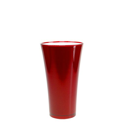 Floristik24 Vaso “Fizzy” Ø13,5cm Alt.20cm vermelho 1ud