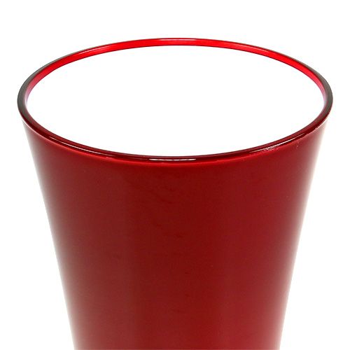 Floristik24 Vaso “Fizzy” Ø13,5cm Alt.20cm vermelho 1ud
