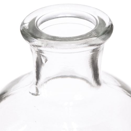 Floristik24 Vaso garrafa de vidro vaso garrafa de vidro transparente Ø5,5cm Alt.10cm 6 unid.