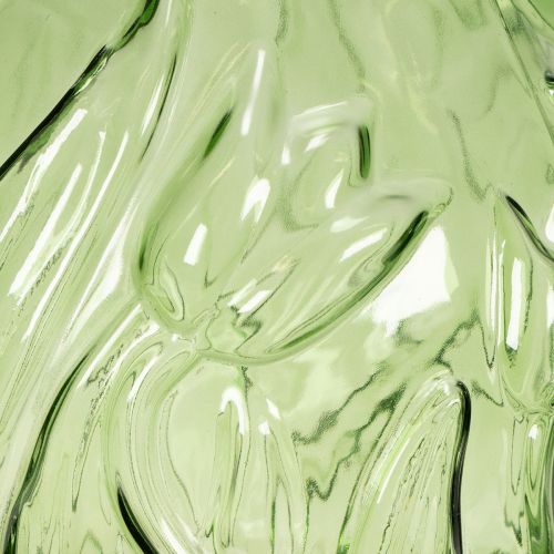 Itens Vaso de vidro com relevo de tulipa para decoração de interiores, 22,5 cm