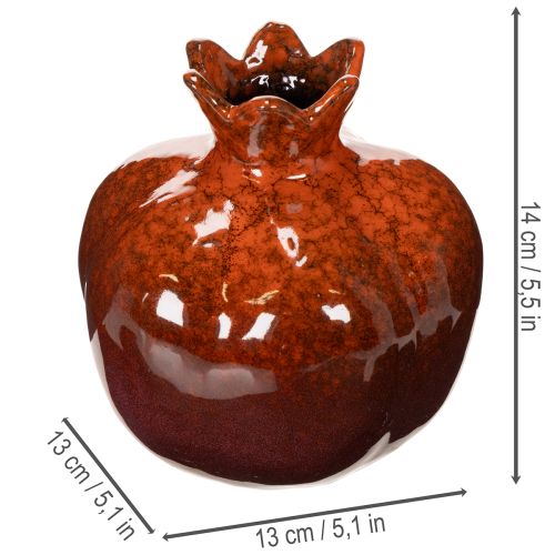 Itens Decoração de romã em cerâmica, brilhante, 14 cm