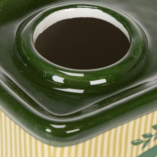 Itens Vaso decorativo de cerâmica para azeite, perfeito para decorar mesas com flores secas, 18 cm