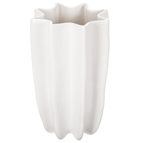 Vaso canelado, vaso decorativo alto para flores secas, 24 cm