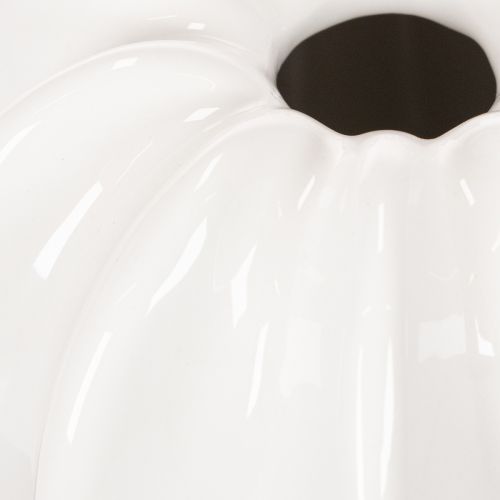 Vaso de cerâmica em formato de abóbora, branco, para decoração de casa, 15 cm | Floristik24.pt