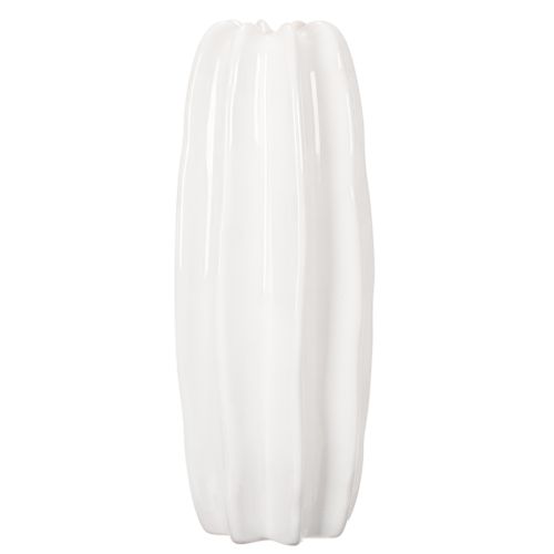 Vaso canelado, vaso de cerâmica moderno para flores secas, 40 cm | Floristik24.pt