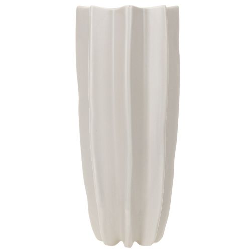 Vaso moderno com nervuras, vaso decorativo alto para flores secas, 38 cm | Floristik24.pt
