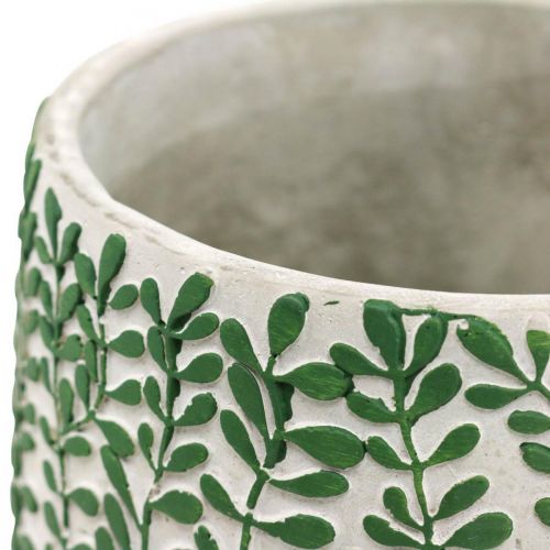 Itens Vaso para flores, decoração em cerâmica, aspecto de concreto, vaso com decoração de gavinhas Ø13cm Alt.17cm