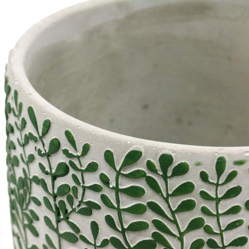Itens Decoração de gavinha de cachepô, vaso de cerâmica, aparência de concreto plantador Ø20,5cm A17,5cm