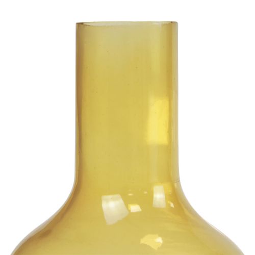 Itens Vaso vaso de vidro amarelo vaso de flores bulbosas vidro Ø10,5cm Alt.15cm
