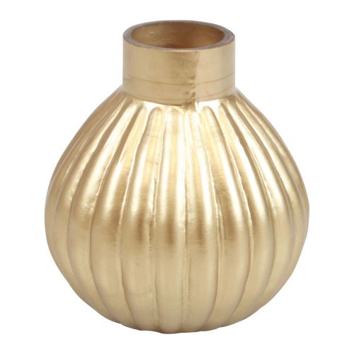 Floristik24 Vaso de vidro dourado vaso decorativo bulboso de vidro Ø10,5cm Alt.11,5cm