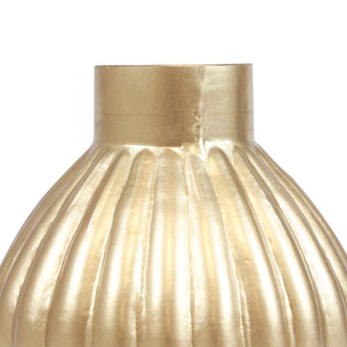 Floristik24 Vaso de vidro dourado vaso decorativo bulboso de vidro Ø10,5cm Alt.11,5cm