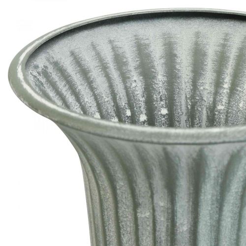 Floristik24 Vaso decorativo vaso vintage vaso cálice cinza Alt.21,5cm Ø15cm