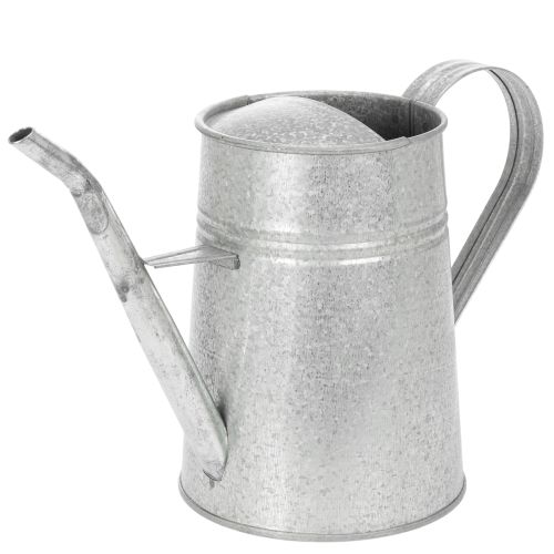 Regador decorativo galvanizado, de metal, cinza, com visual vintage, 1,7L, 23cm de altura, para arranjos florais e vasos com estilo. comprar | Floristik24.pt