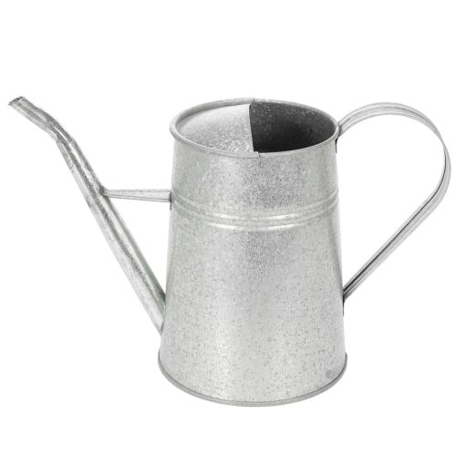 Regador decorativo galvanizado, de metal, cinza, com visual vintage, 1,7L, 23cm de altura, para arranjos florais e vasos com estilo. | Floristik24.pt