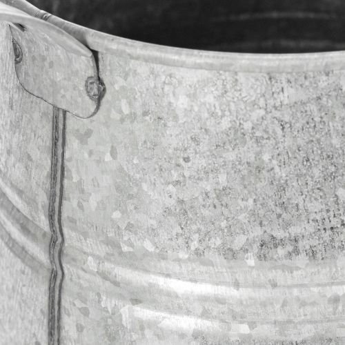 Regador decorativo galvanizado, de metal, cinza, com visual vintage, 1,7L, 23cm de altura, para arranjos florais e vasos com estilo. | Floristik24.pt