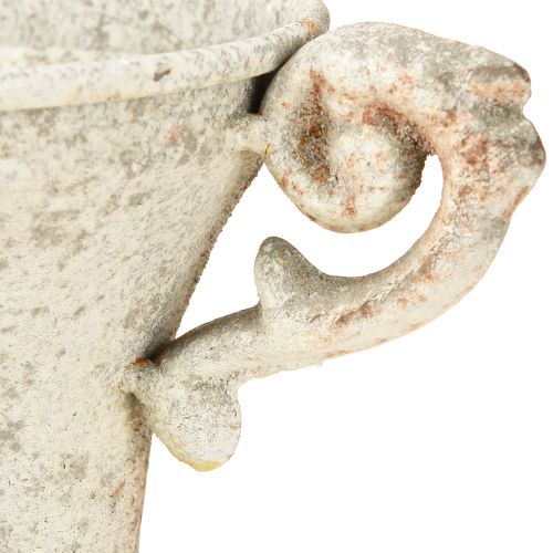 Itens Copo decorativo vintage de metal com alça Shabby Chic H14,5cm