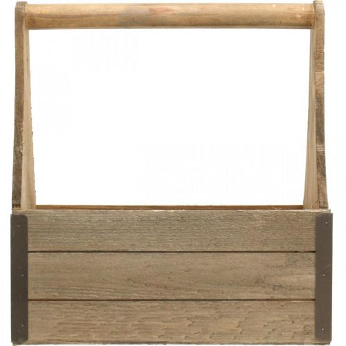 Floristik24 Caixa de madeira vintage para plantar caixa de ferramentas 28×14×31cm