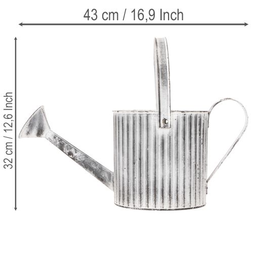 Vaso vintage Ø17cm, regador decorativo, vaso de metal estilo shabby chic | Floristik24.pt