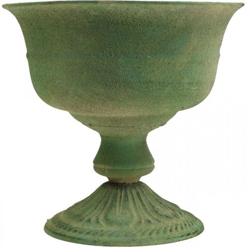 Floristik24 Plantador de copo vintage vaso de metal rústico H20cm Ø20cm