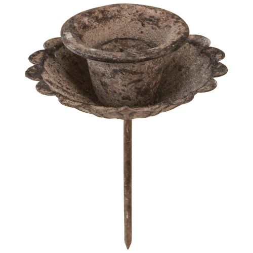 Floristik24 Castiçal pontiagudo vintage para inserção Ø8,5cm Alt.11,5cm 4 unidades
