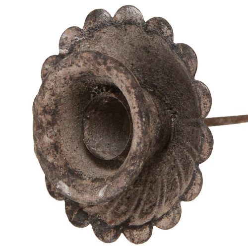 Floristik24 Castiçal pontiagudo vintage para inserção Ø8,5cm Alt.11,5cm 4 unidades