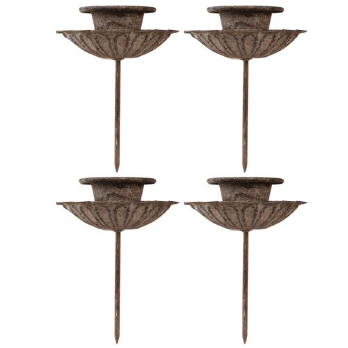 Itens Castiçal pontiagudo vintage para inserção Ø8,5cm Alt.11,5cm 4 unidades