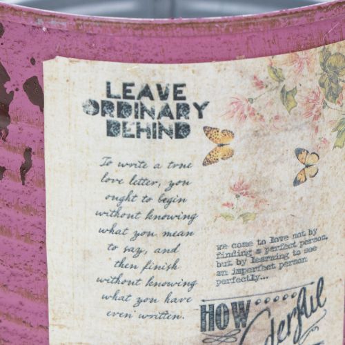 Itens Vaso decorativo vintage em metal roxo, decoração de verão, Ø11cm A10,5cm