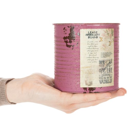 Itens Vaso decorativo vintage em metal roxo, decoração de verão, Ø11cm A10,5cm