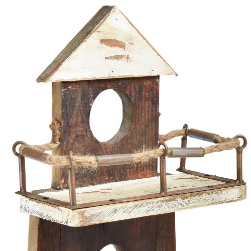 Floristik24 Farol decorativo de madeira marítima vintage 30×11,5×75cm
