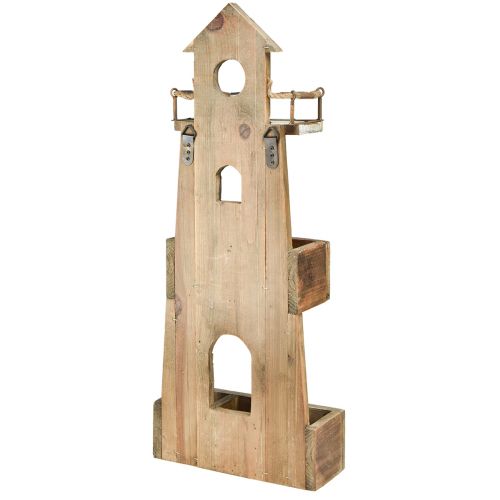 Floristik24 Farol decorativo de madeira marítima vintage 30×11,5×75cm