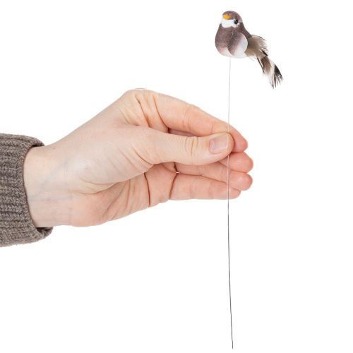 Itens Pássaros decorativos artificiais para decoração de casa, ideais para a primavera, com plumagem colorida feita de penas verdadeiras, 5 cm, 18 peças.