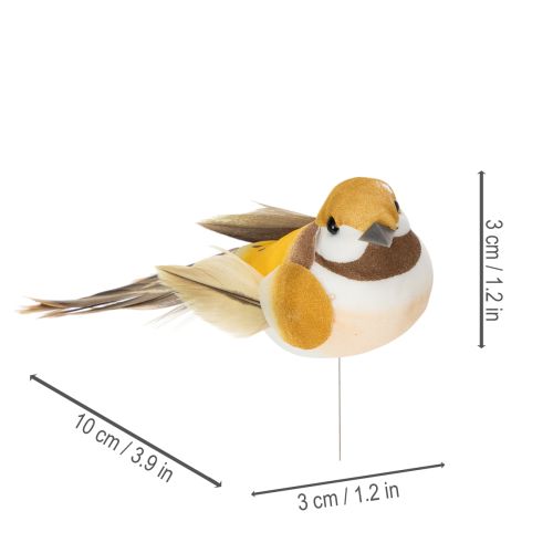 Itens Decorações de pássaros para mesas festivas. Versáteis estacas em formato de pássaros, 10 cm, pacote com 12 unidades.