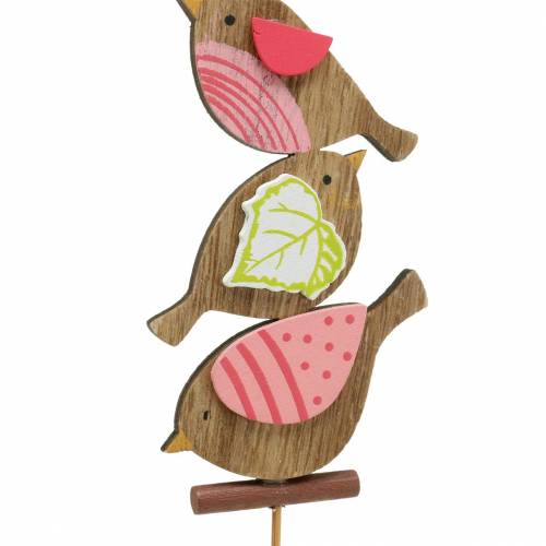 Itens Pássaros para decoração de primavera com palitos de madeira classificados Alt. 10,5cm 12uds