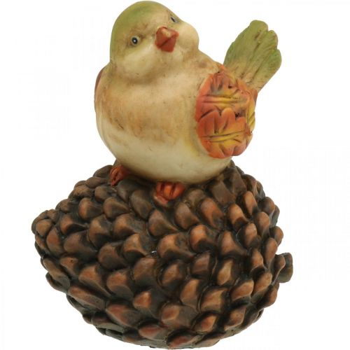 Mesa de decoração de outono, decoração de pássaros, cones decorativos, figura de pássaro H19cm