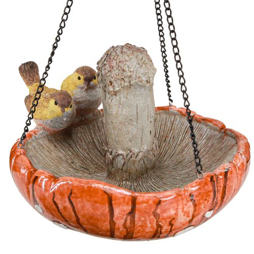 Itens Decoração de pássaros outono para pendurar cogumelo com 2 pássaros Ø20cm Alt.15cm