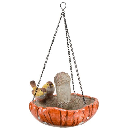 Itens Decoração de pássaros outono para pendurar cogumelo com 2 pássaros Ø20cm Alt.15cm