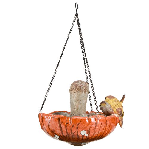 Itens Decoração de pássaros outono para pendurar cogumelo com 2 pássaros Ø20cm Alt.15cm