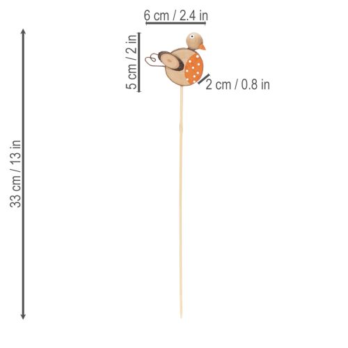 Itens Estacas de madeira para pássaros no jardim, para decoração criativa na primavera e no verão, 33 cm, 16 peças.