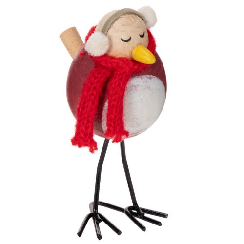 Conjunto de 4 peças com figuras decorativas de pássaros com cachecol, decoração de inverno, 11 cm. comprar | Floristik24.pt