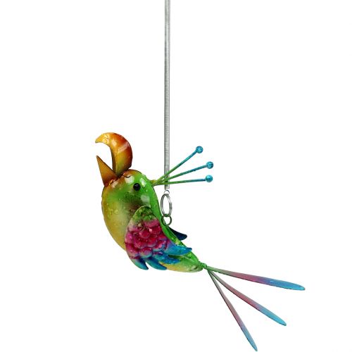 Floristik24 Pássaro para pendurar verde, rosa, azul 19,5cm
