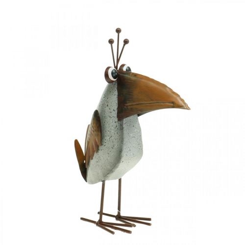 Floristik24 Pássaro de metal, corvo decorativo, decoração de metal, decoração de jardim 24,5 cm