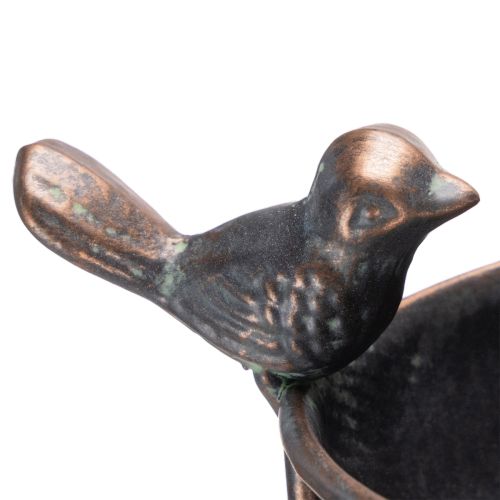 Itens Bebedouro decorativo para pássaros, floreira com treliça, visual nostálgico, elegante acessório para jardim, 75 cm