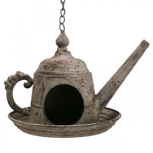 Casa de pássaros decorativa vintage jarro decorativo de metal para pendurar H51cm