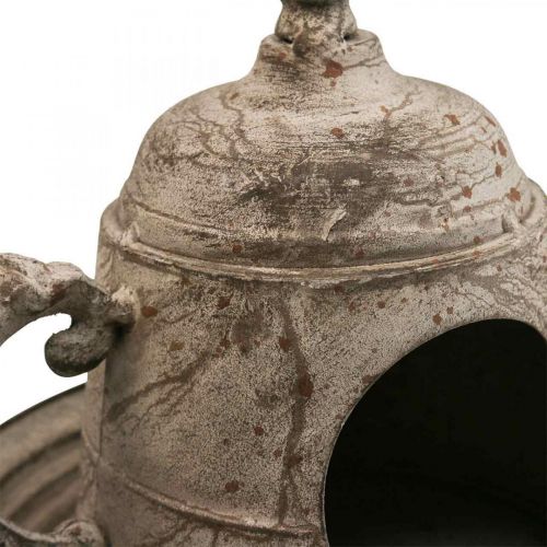 Casa de pássaros decorativa vintage jarro decorativo de metal para pendurar H51cm